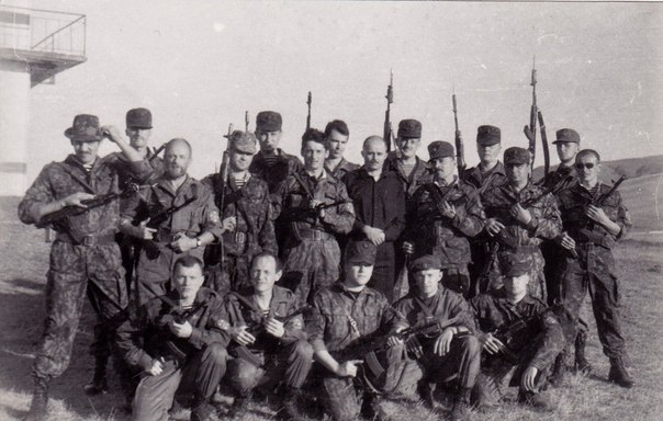 Тренировочный лагерь батальона Арго УНСО в Грузии. Кодори 1997 год